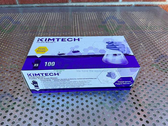 Box of 10 - Kimberly Clark  55080 Nitrile Exam Gloves, Purple, X-Small, 100/Bx