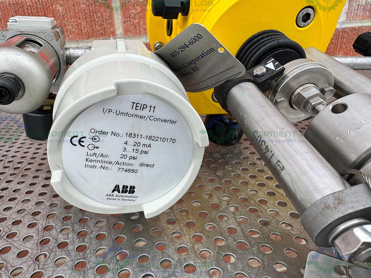 Used Kammer Valves 185037 Pneumatic Valve w/ ABB TEIP 11 I/P-Umformer/Converter