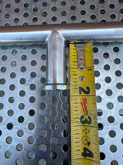 Used Lot of 2 - Unbranded 316 Stainless Steel Tee w/ 3/4" Sanitary Fitting