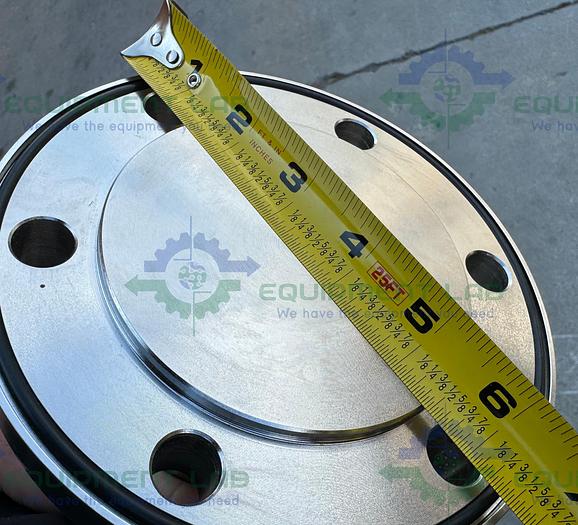Used Schott AG  316 Stainless Steel Impeller 58" Height  x 6" Flange Fitting