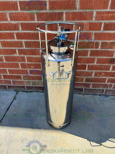 Used Alloy Products 20 Liter Stainless Steel Process / Pressure Vessel 80 PSI