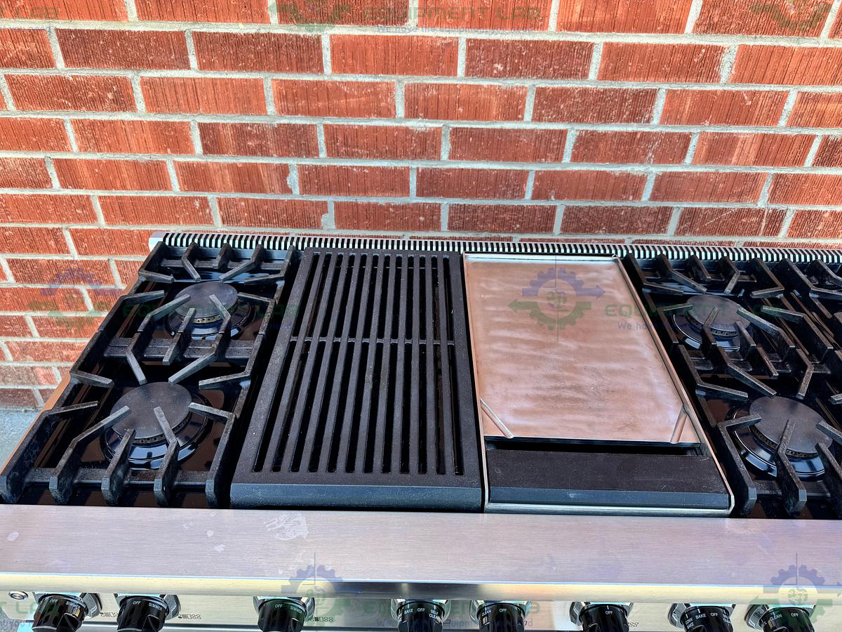 Used Viking VDR5606GQSS 60" Stainless Steel Dual Fuel Range w/ Grill and Griddle