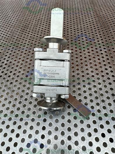 Used SVF -F. C. I. SB76666ATTR Ball Valve 1500 PSI w/ 1" Sanitary Fitting