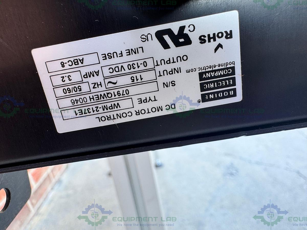 Used MK Technology Group Belt Conveyor 72" x 12" w/ Bodine 1/8 1/4 HP Motor