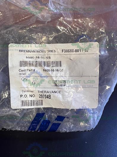 Brennan 5500-16-16-SS 1" Male Pipe Rigid x 1" in Male Pipe Rigid 90° Elbow