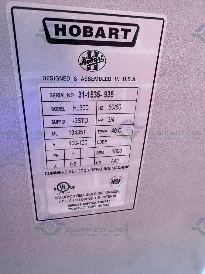 Used Hobart Legacy HL300 Planetary Floor Mixer 30 Qt, 3/4 HP, 120V