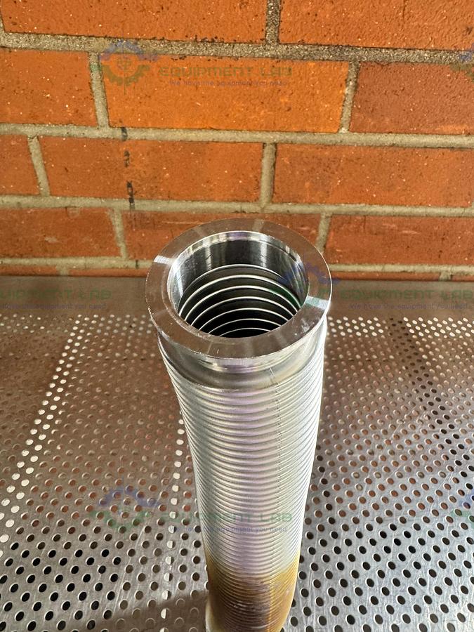 Used Stainless Steel Bellows Flexible Vacuum Hose 14" w/ KF 40 Fitting