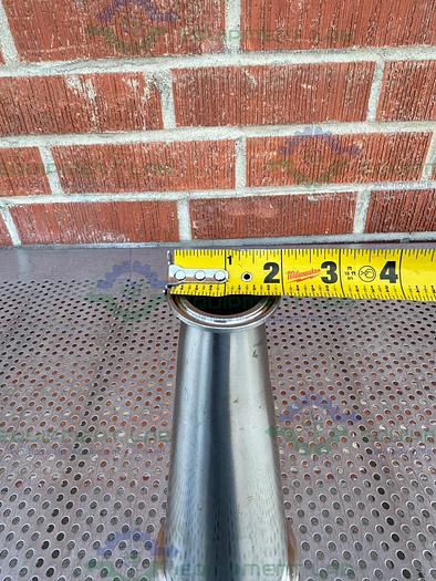 Used Snob 710  Stainless Steel 11" Reducer  w/ 1 1/2" to 4" Sanitary Fitting