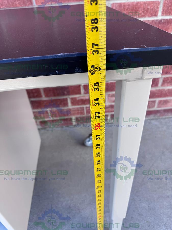 Used Phenolic / Composite Resin Adjustable  Science Table 30" W x 38" L w/ Wheels