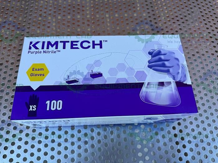 Box of 10 - Kimberly Clark  55080 Nitrile Exam Gloves, Purple, X-Small, 100/Bx