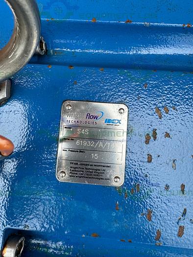 Used Idex Wright Flow / Viking  S4S Duralobe Rotary Lobe Pump  w/ 15 HP Motor