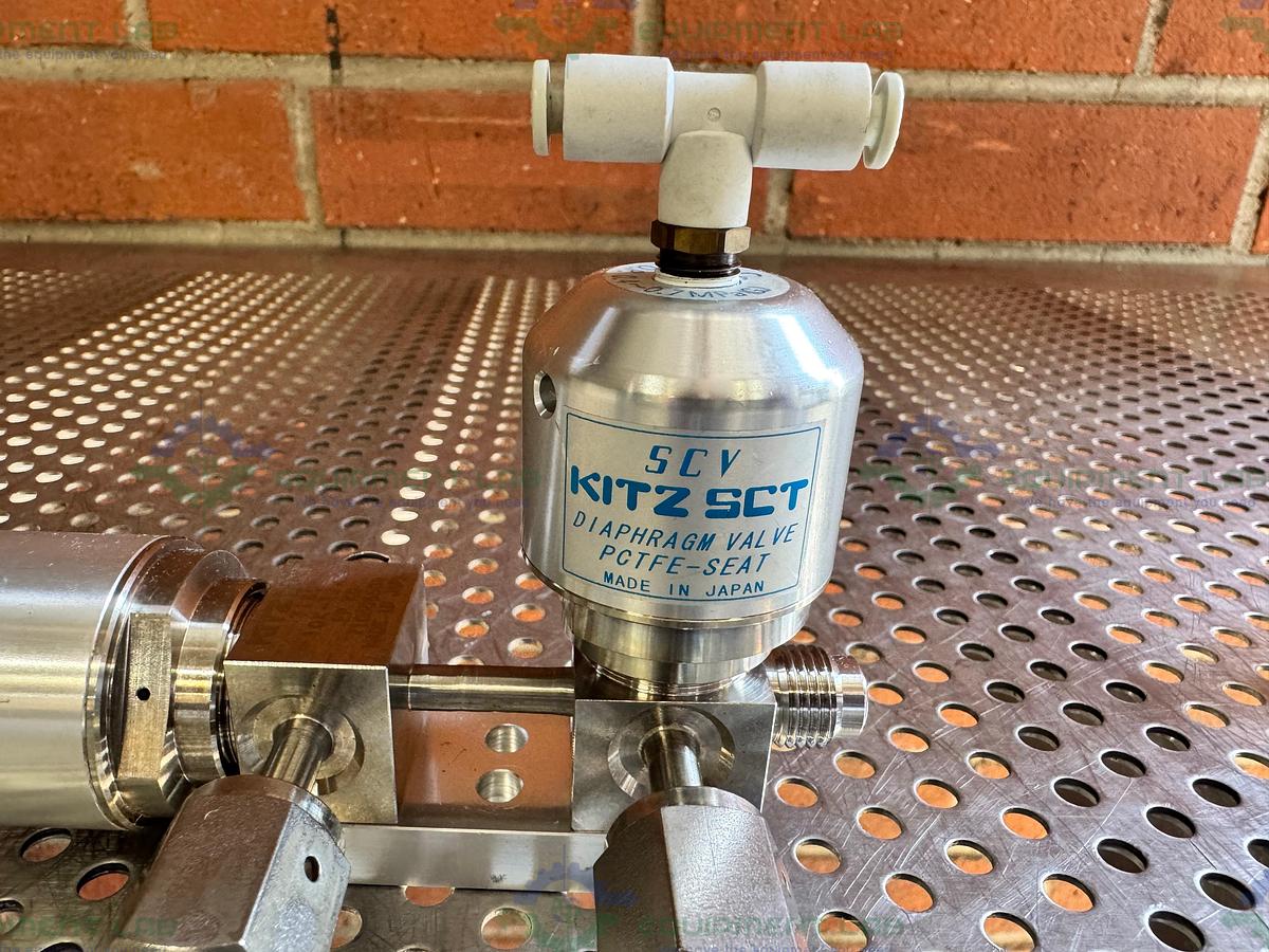 Used 2 Kitz SCT EP KD 710306504  PCTFE Seat Diaphragm Valve w/ 0.5" NPT Fitting