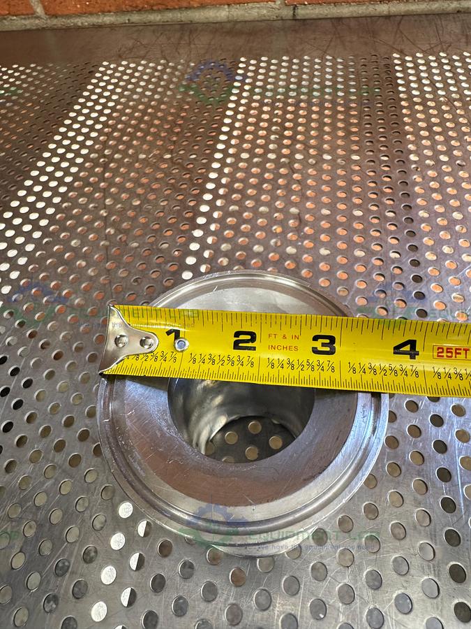 Used Stainless Steel KF 50 to 3.5" OD Sanitary Fitting Nipple Vacuum Fitting