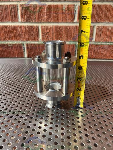 Used Unbranded Single Wall Compact In Line Sight Glass w/ 1 1/2" Sanitary Fitting