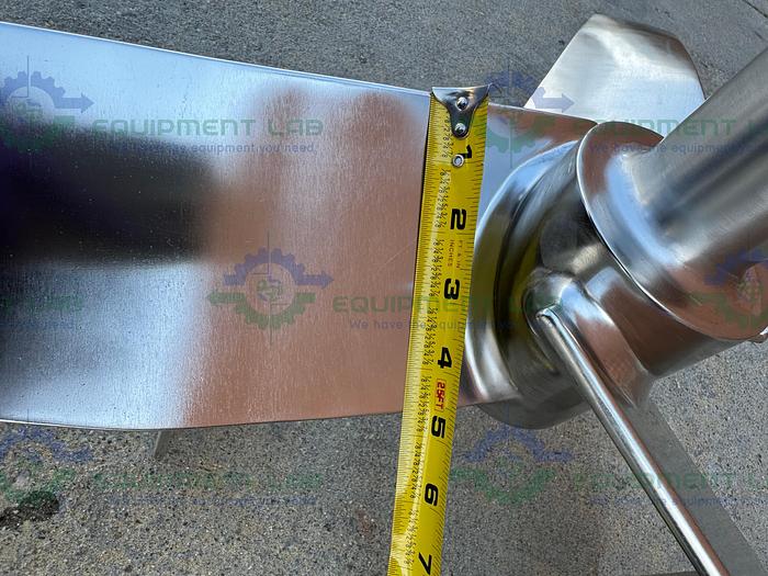 Used Schott AG  316 Stainless Steel Impeller 58" Height  x 6" Flange Fitting