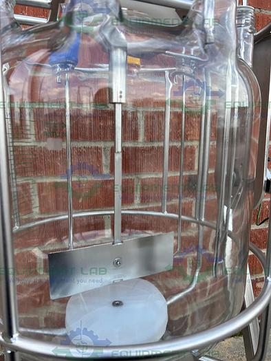 Used Chemglass 36L Glass Graduated 9-Neck Bio Reactor Vessel w/ Impeller + More