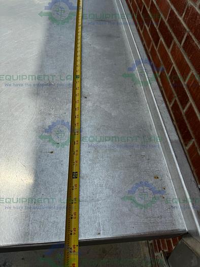 Used Stainless Steel Two Sided Platform Ladder 63" x 77" x 30" on Casters