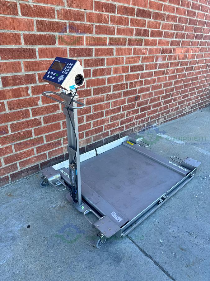 Used Mettler Toledo PUA669 Stainless Steel Scale 500 lbs w/ 36" x 36" Platform, Ramps