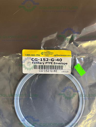 Chemglass  CG-152-G-40 Sanitary Gasket, 4", PTFE/Elastomer Core