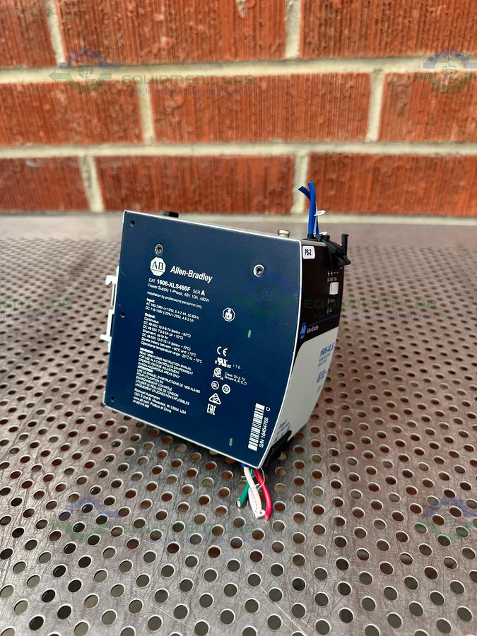 Used Allen Bradley 1606-XLS480F Series A Power Supply 100-240V, 480W , 1 PH, 48V, 10A