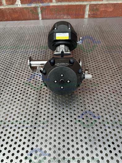Used 2 ITT Pure Flo Advantage 3 - Way Diaphragm Valve w/ 1" Sanitary Fitting