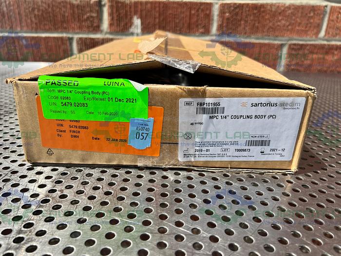 Used Box of 4 - Sartorius Stedim  FBP101955 MPC 1/4" Coupling Body