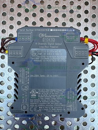 Used GM International  D1043Q 4 Channels Digital Output Loop / Bus Powered