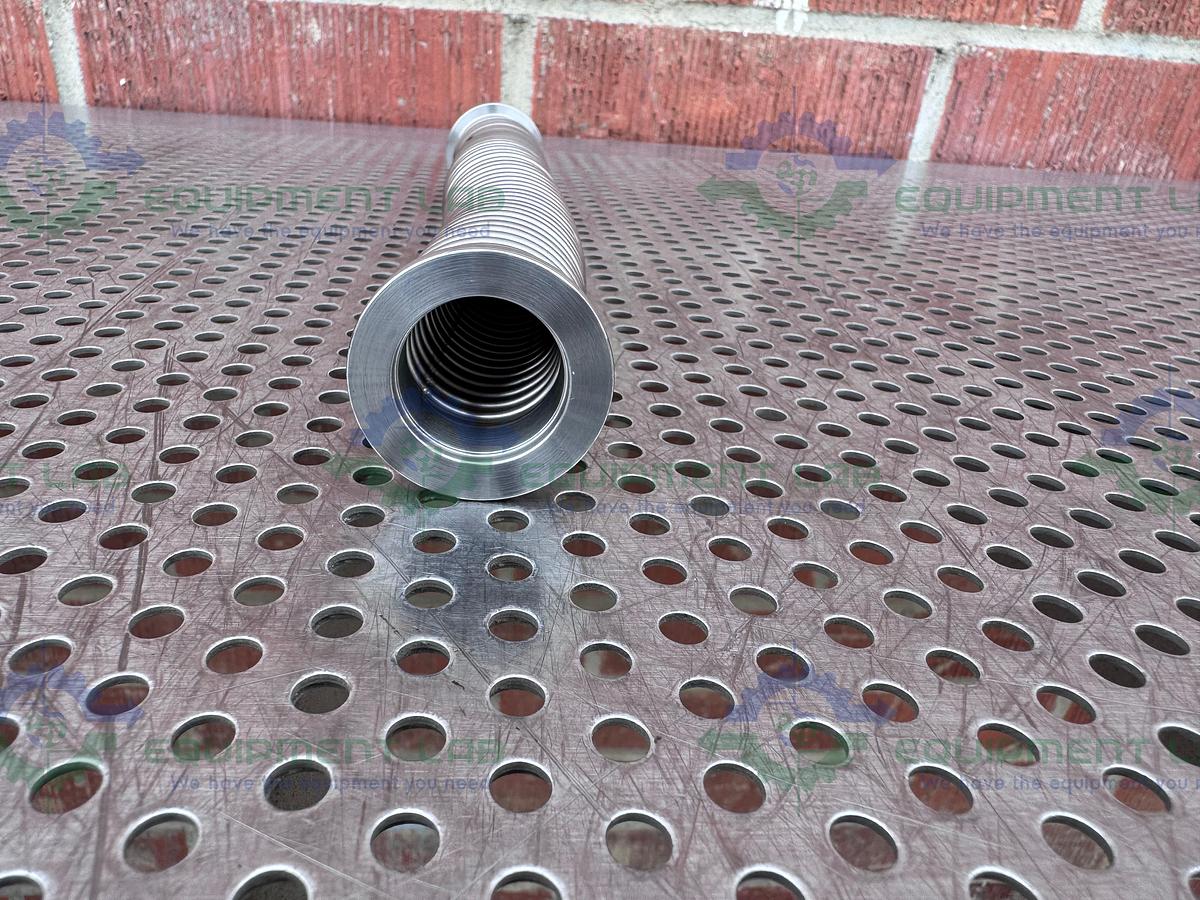 Used Stainless Steel Bellows Flexible Vacuum Hose 10" w/ KF 25 Fitting
