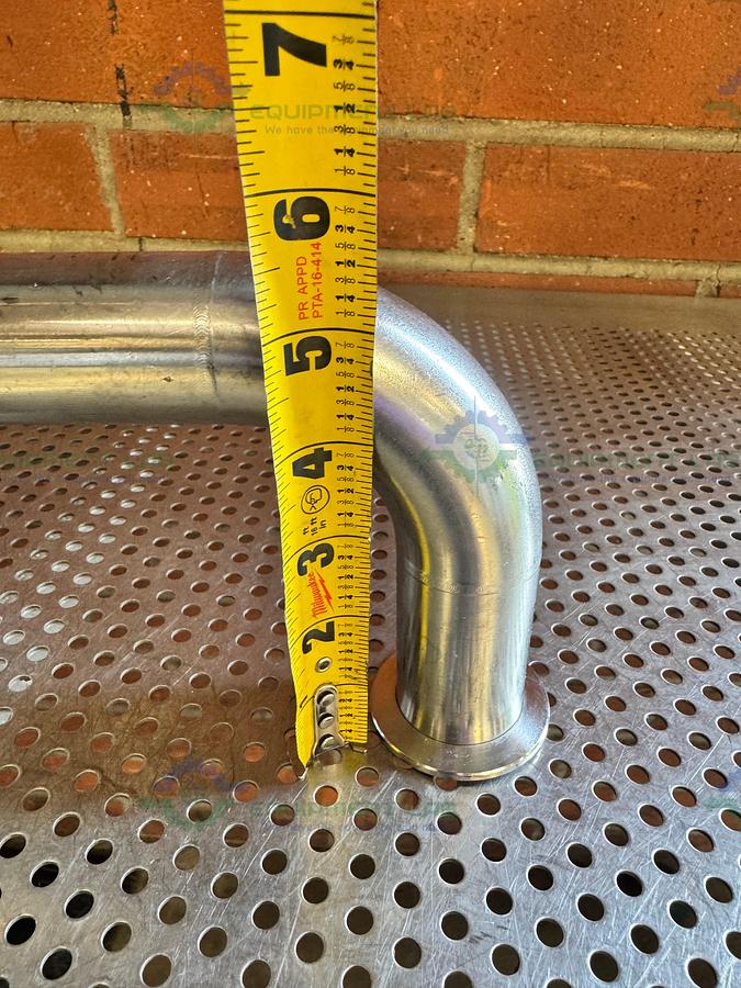 Used Stainless Steel U-Bend Process Vacuum Pipe w/ KF 40
