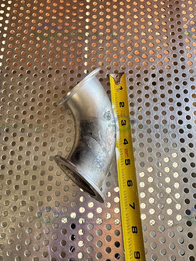 Used Stainless Steel KF 50 Elbow Nipple Vacuum Fitting