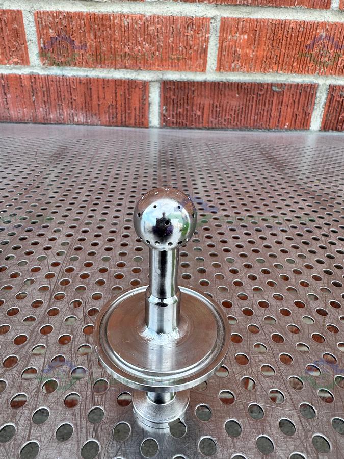 Used Lot of 2 - Stainless Steel Spray Ball w/ 2" to 1/2" Sanitary Fitting