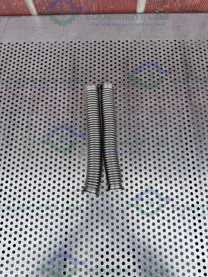 Used Stainless Steel Bellows Flexible Vacuum Hose 10" w/ KF 25 Fitting