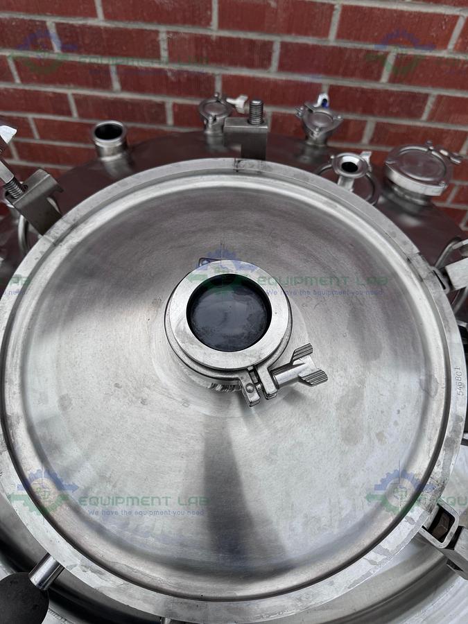 Used Feldmeier 1000 Liter SS Jacketed Reactor 50 FV PSI w/ VFD, 0.5 HP Bottom Mixer