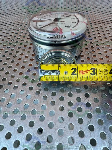 Used Anderson Pharmaceutical Series Pressure Gauge 0-1000 PSI w/ 2" Fitting