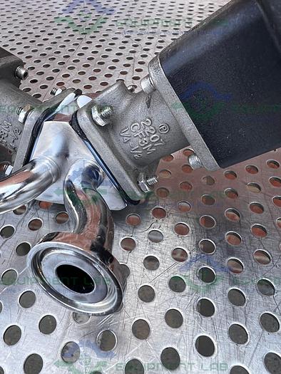 Used 2 ITT Advantage 3 Way Stainless Steel Diaphragm Valves w/ Valve Positioner