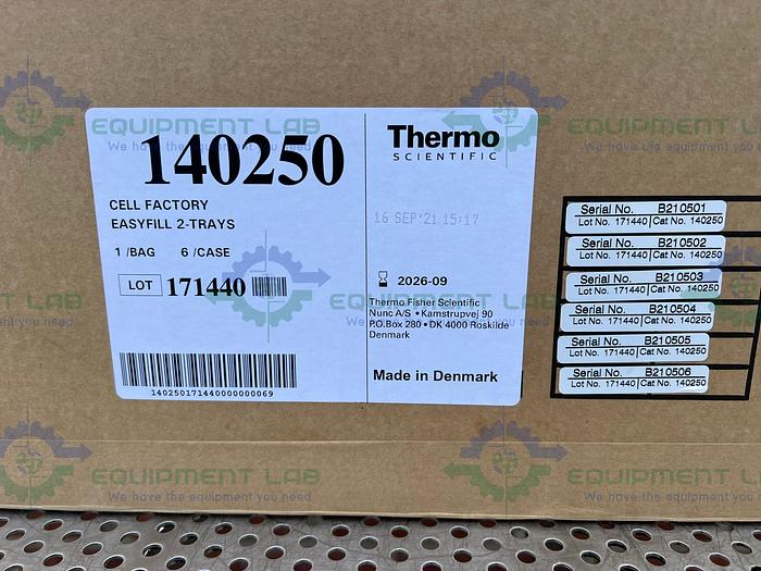 Used Box of 6 - Thermo  140250 Cell Factory Easy Fill 2 Trays