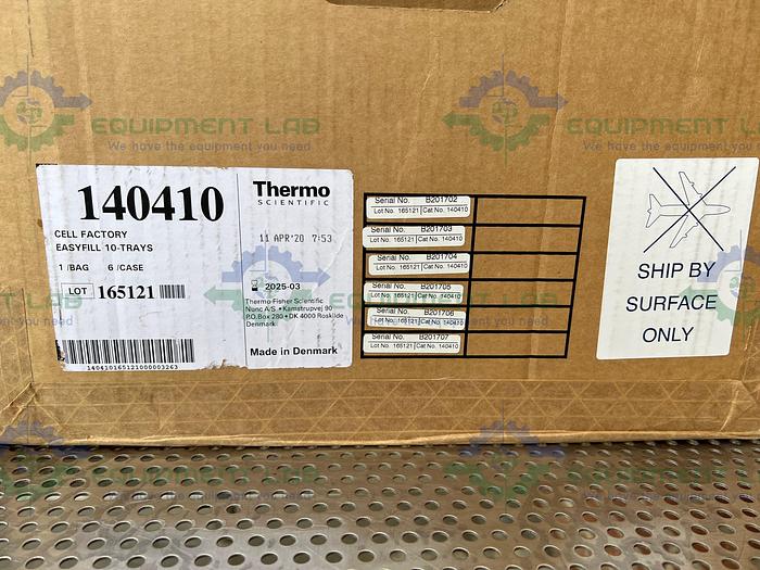 Used Box of 6 - Thermo 140410 Sterile Cell Factory Easy Fill Systems 6320 cm2