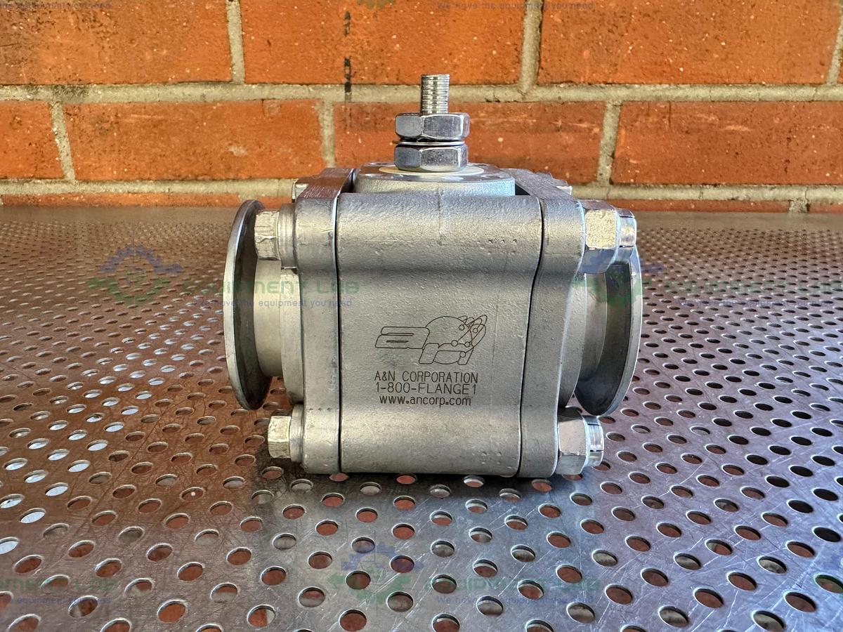 Used A&N Corporation A35I Stainless Steel Ball Valve w/ KF50 Vacuum Fitting