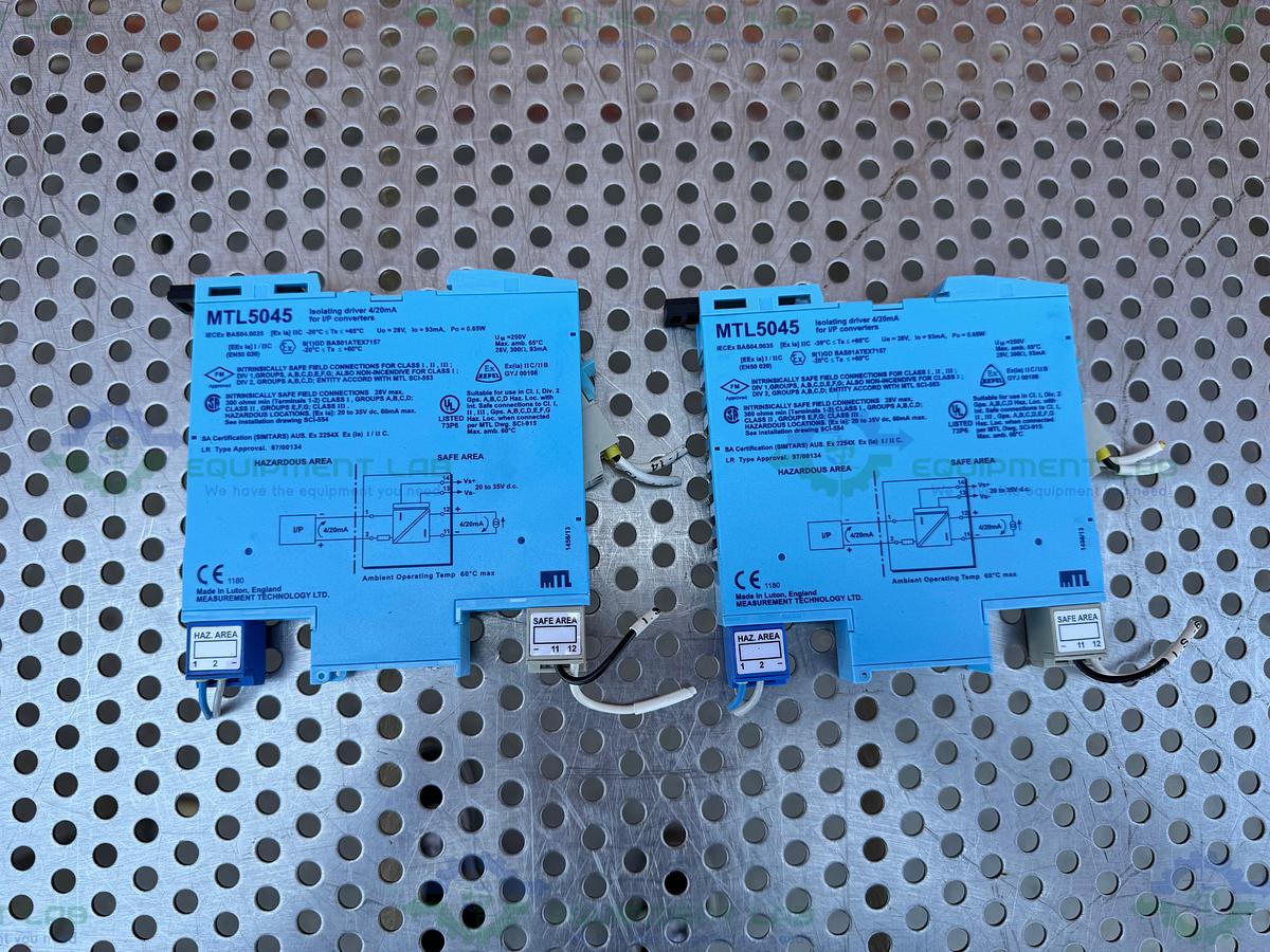 Used Lot of 2 - Measurement Technology MTL5045 Isolating Driver for I/P Converters