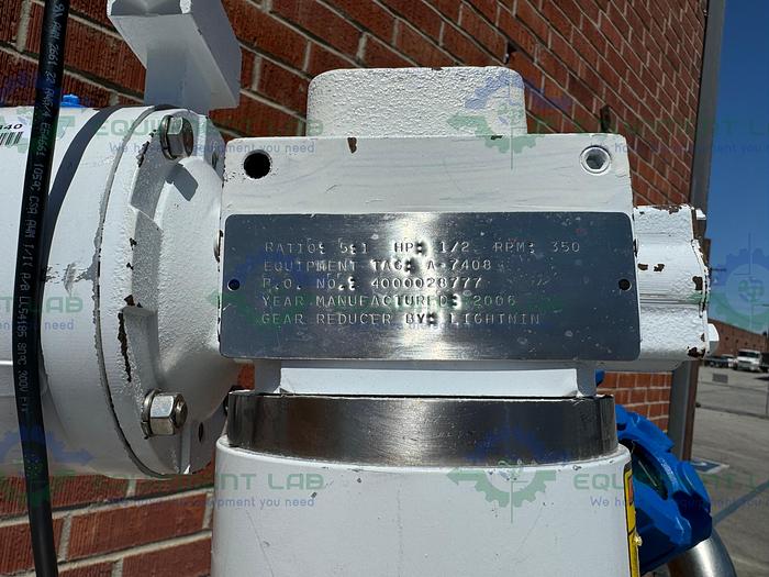 Used DCI 500 Liter Stainless Steel Jacketed Reactor 45 PSI w/ 0.5 HP Mixer