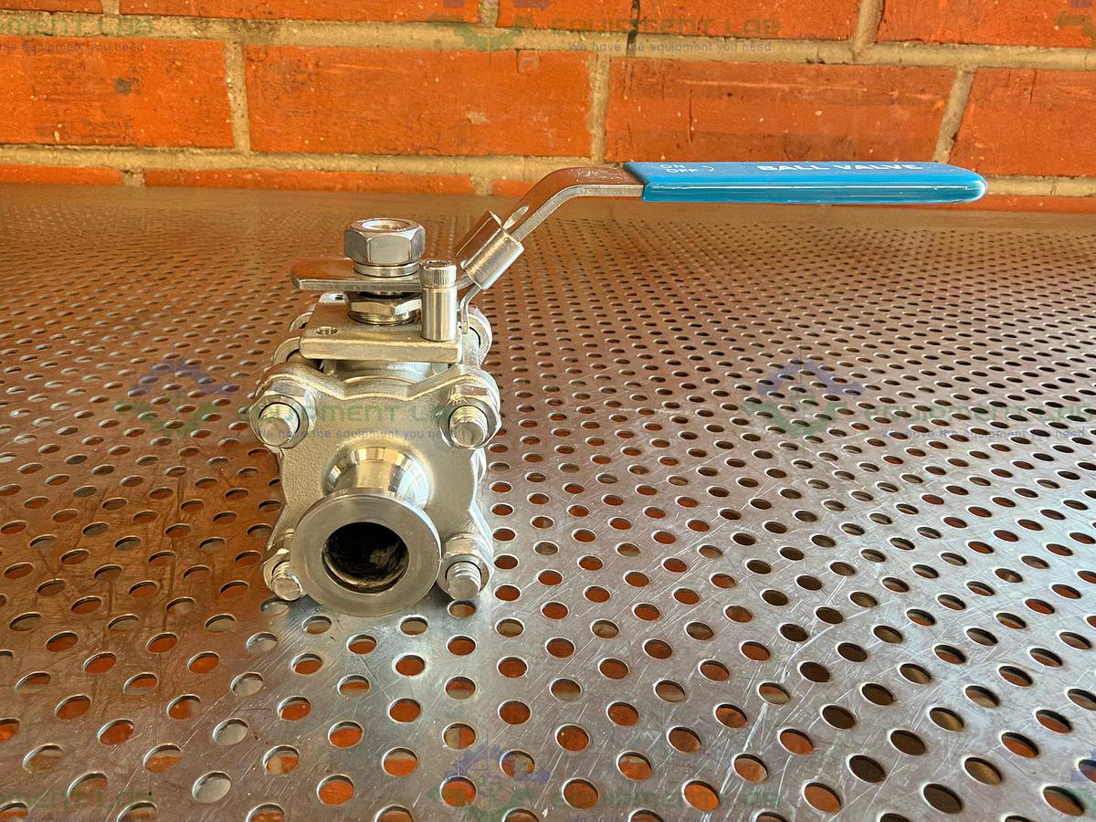 Used King Lai 316 Stainless Steel Ball Valve -40-150C w/ KF 16/10 Vacuum Fitting