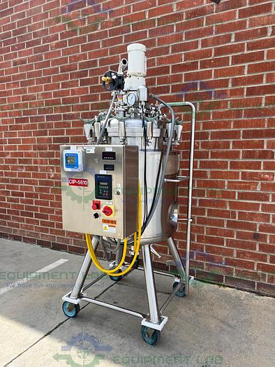 Used Precision 250 Liter Stainless Steel Jacketed Reactor 100 PSI w/ Top Mixer 1/2 HP