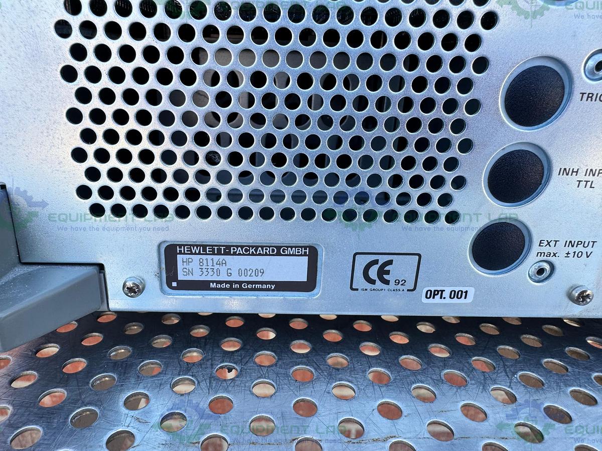 Used HP Hewlett Packard 8114A High Power Pulse Generator 100V / 2A