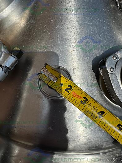 Used Precision 250 Liter Stainless Steel Jacketed Reactor 45 PSI w/ Lightnin Mixer.