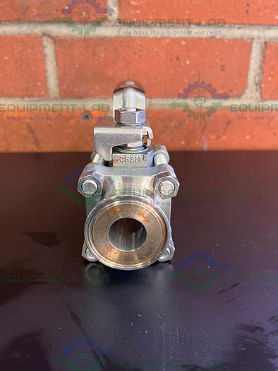 Used Swagelok   SS-65TSC16 Stainless Steel Ball Valve w/ 1" Sanitary Fitting