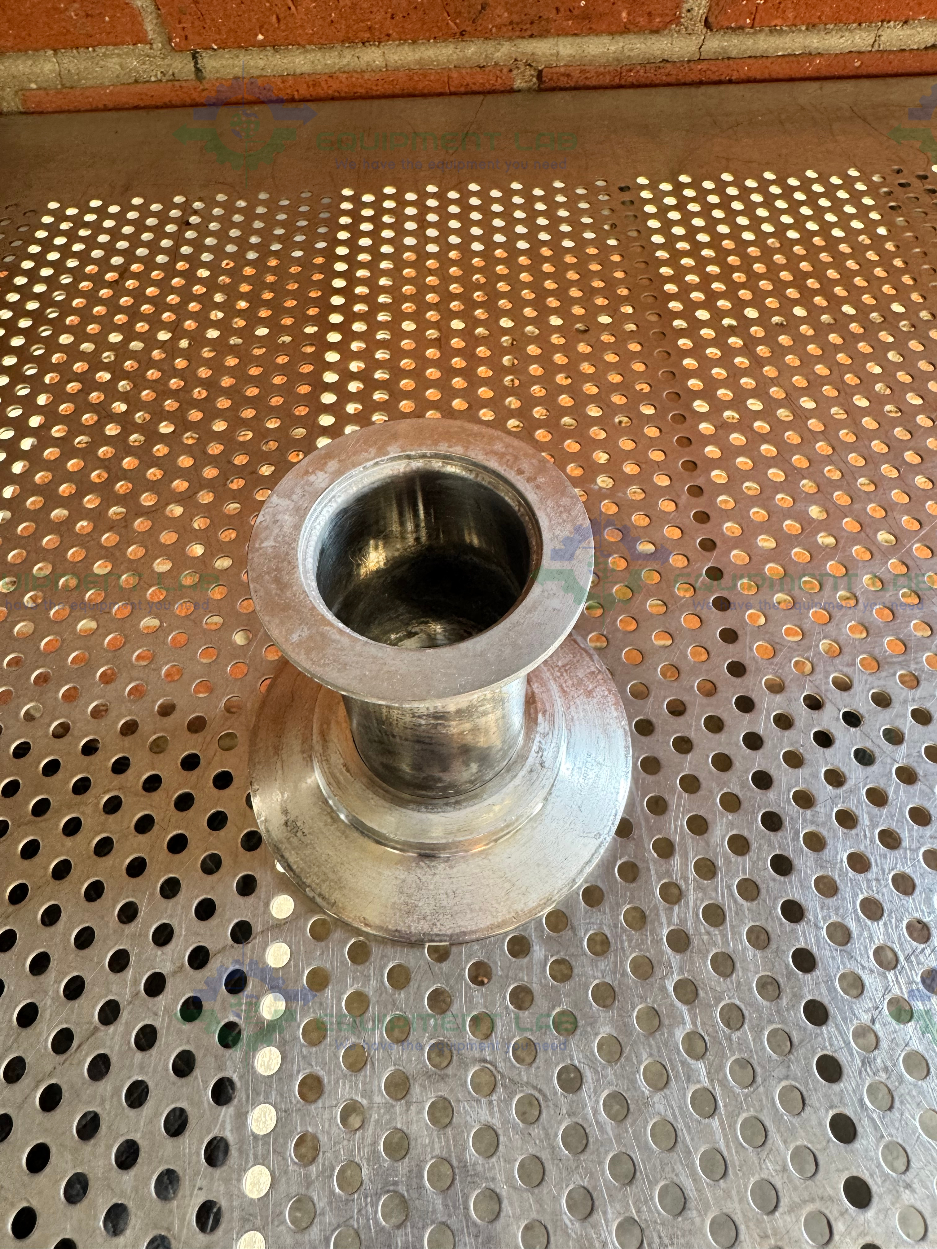 Used Stainless Steel Vacuum Reducer KF 50 to 4" Sanitary Fitting