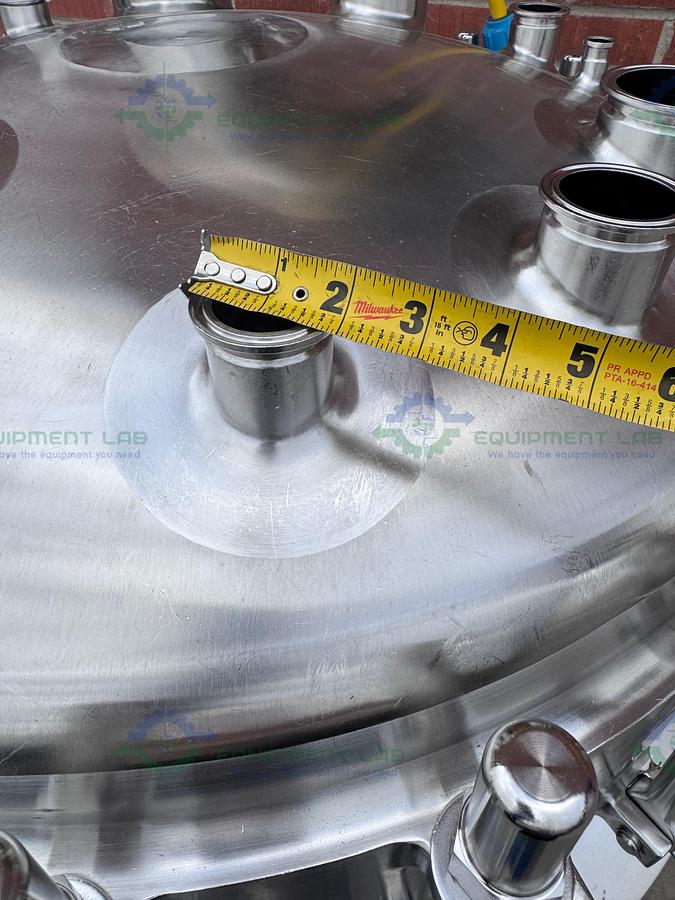 Used Feldmeier 400 Liter Stainless Steel Jacketed Reactor 100 PSI/FV w/ 3 HP Motor