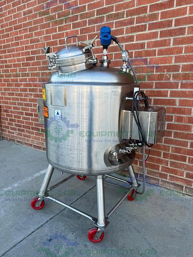 Used Precision Stainless 450 Liter Stainless Steel Jacketed Reactor 45 PSI