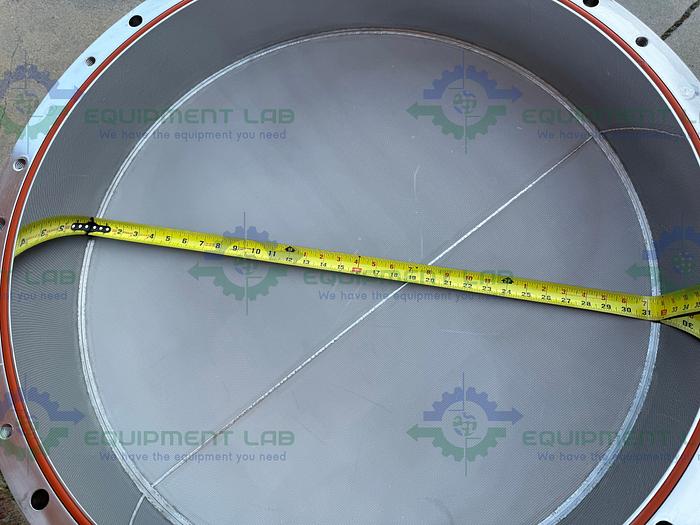 Used Mann Stainless Steel 800mm x 100mm Chromatography Column w/ Micron Filter Mesh