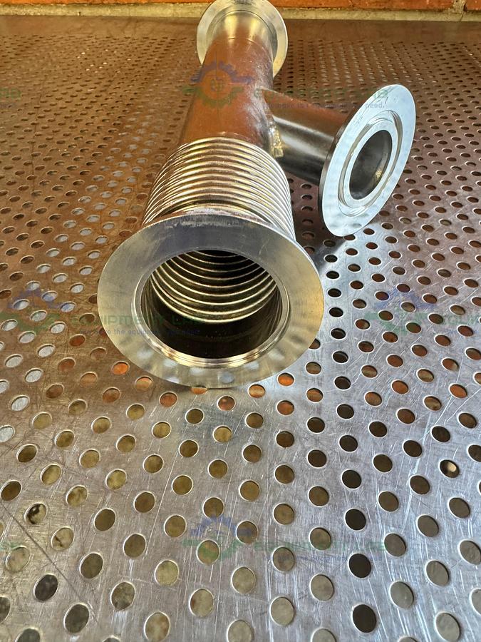 Used Stainless Steel KF50 Vacuum Bellow Tee